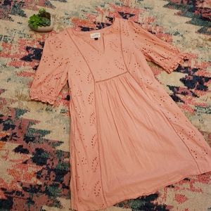 Universal Thread Goods Co pink eyelet dress